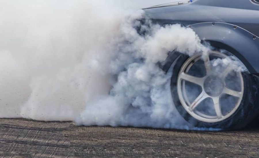 why is my tire smoking