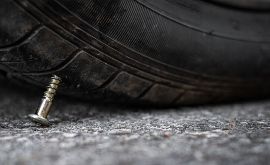 how to tell if someone put a nail in your tire